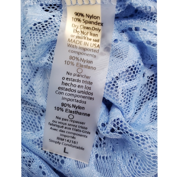 Baby Blue Lace Duster Sleeveless Vest L - Picture 4 of 7